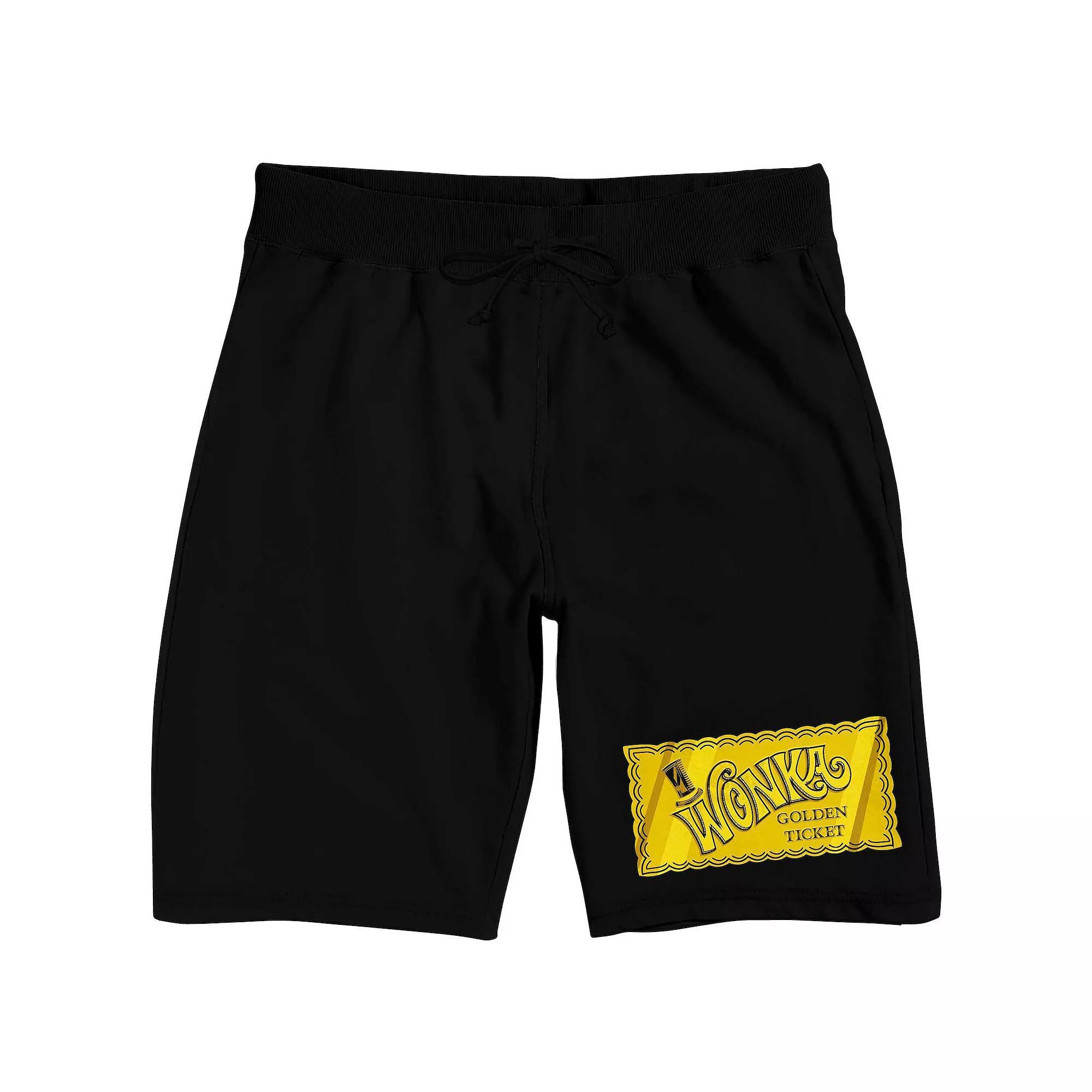 Men's Wonka Sleep Shorts, Size: Large, Black Product Image