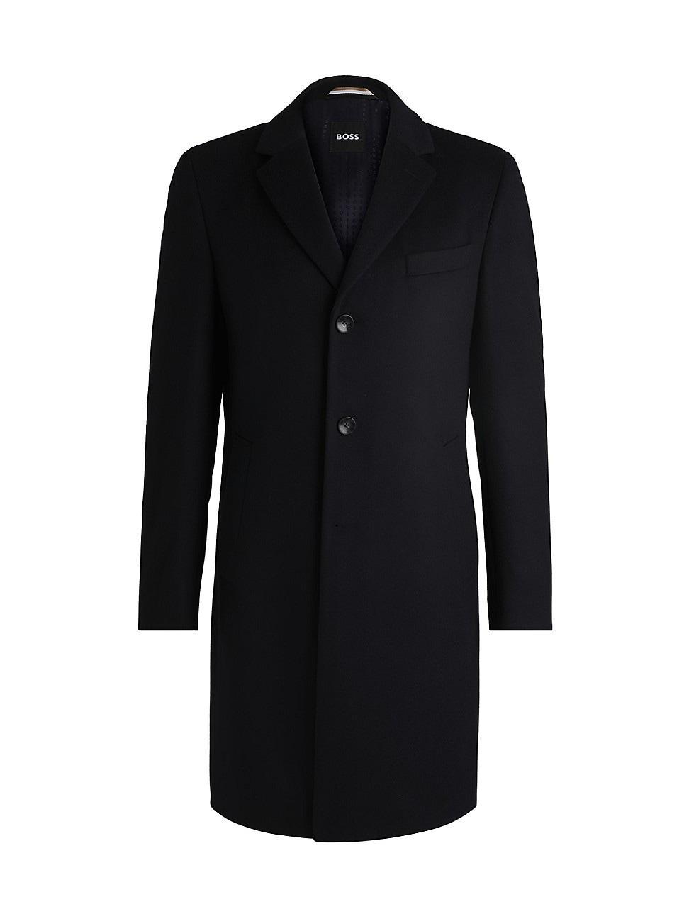 Mens Slim Fit Coat in Wool and Cashmere Product Image