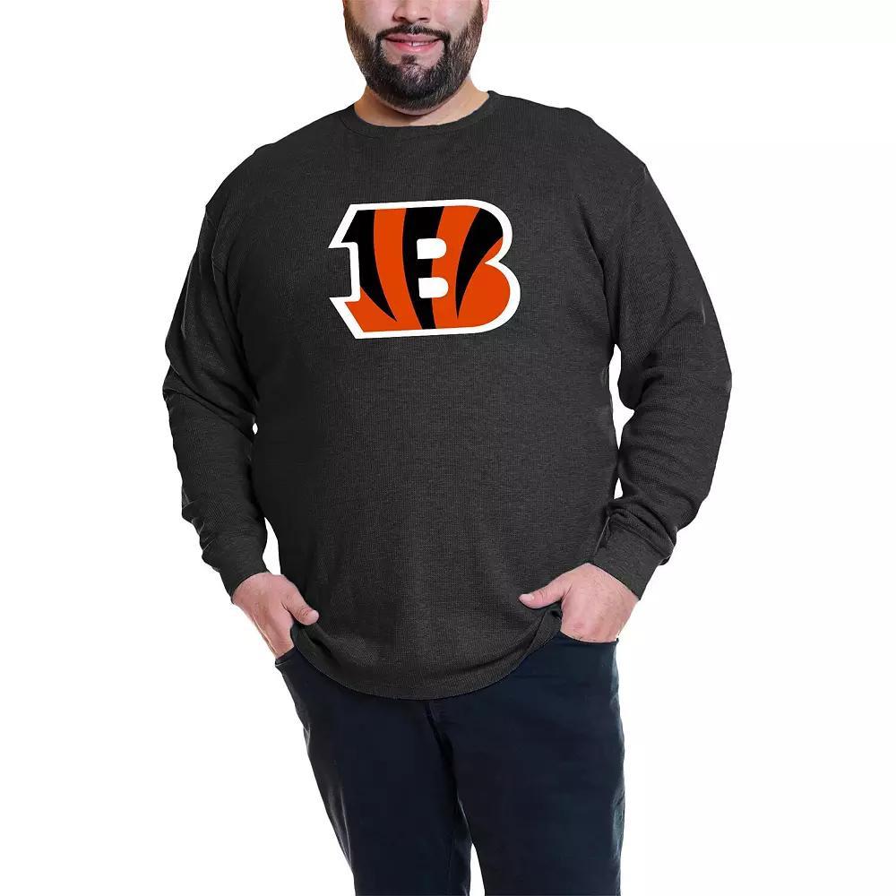 Men's Fanatics Joe Burrow Black Cincinnati Bengals Big & Tall Thermal Waffle Long Sleeve T-Shirt, Size: 4XB Product Image