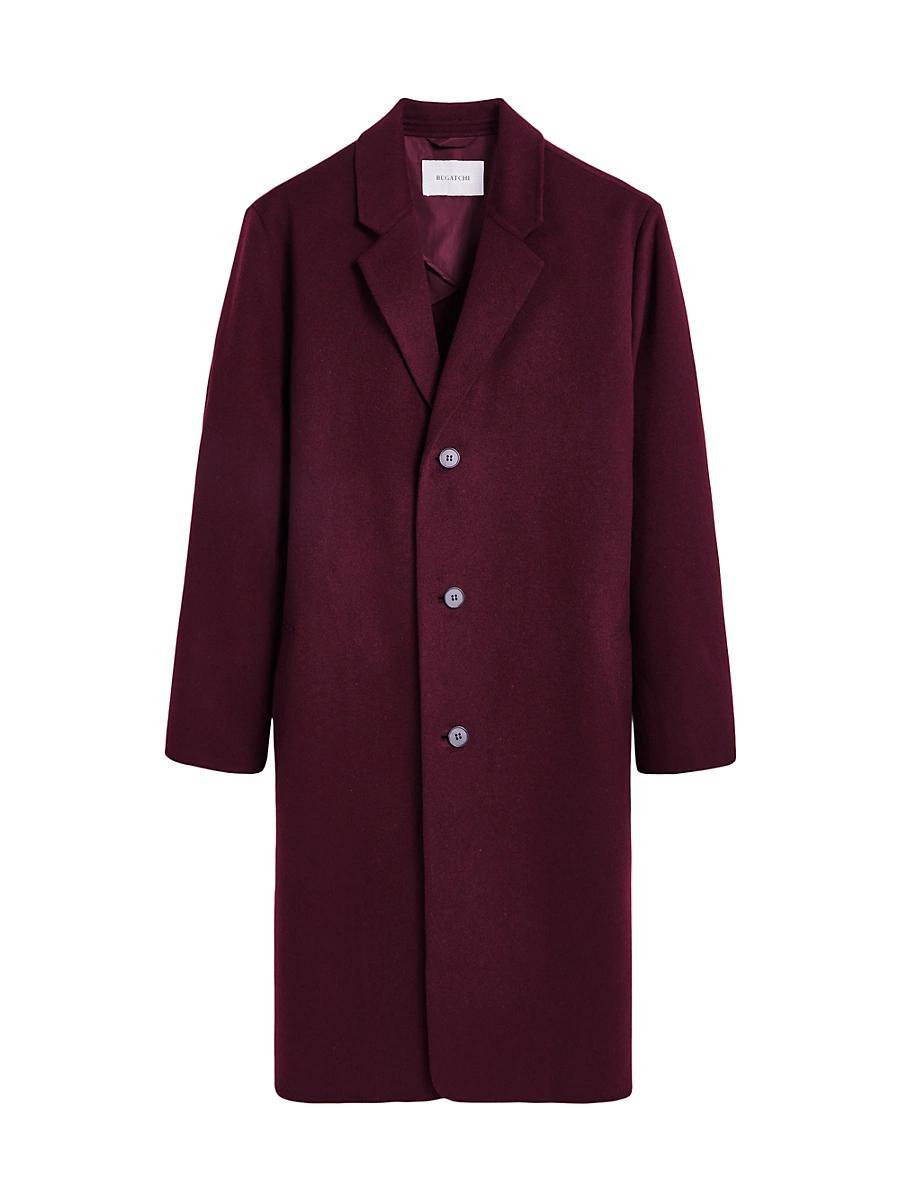 Mens Wool Single-Breasted Overcoat Product Image