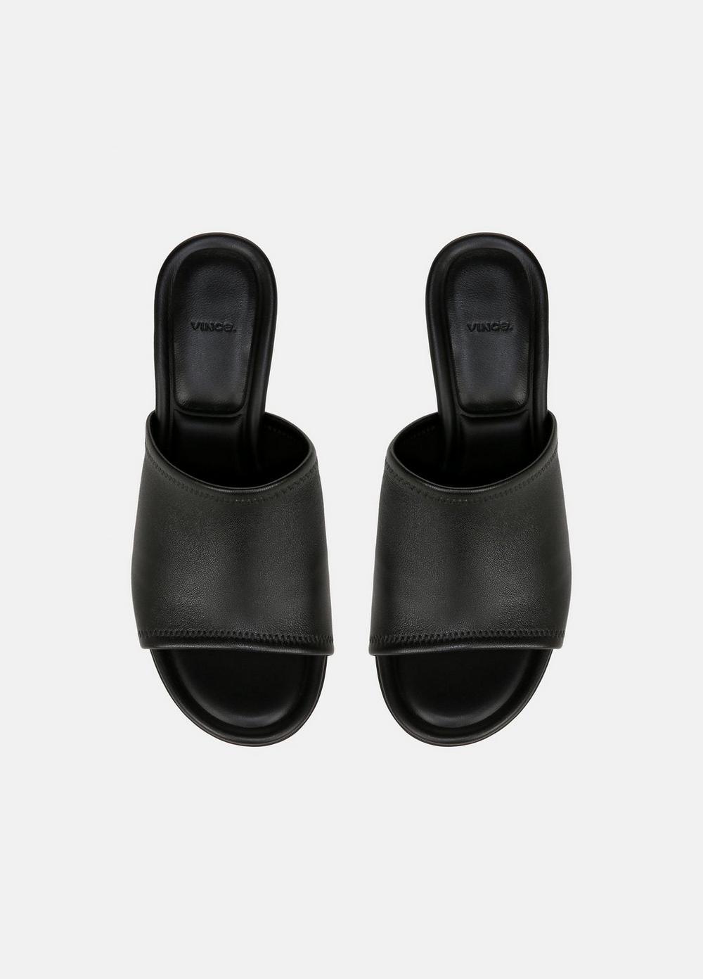Womens Joan Leather Heeled Sandal, Black, Size 5 Vince Product Image