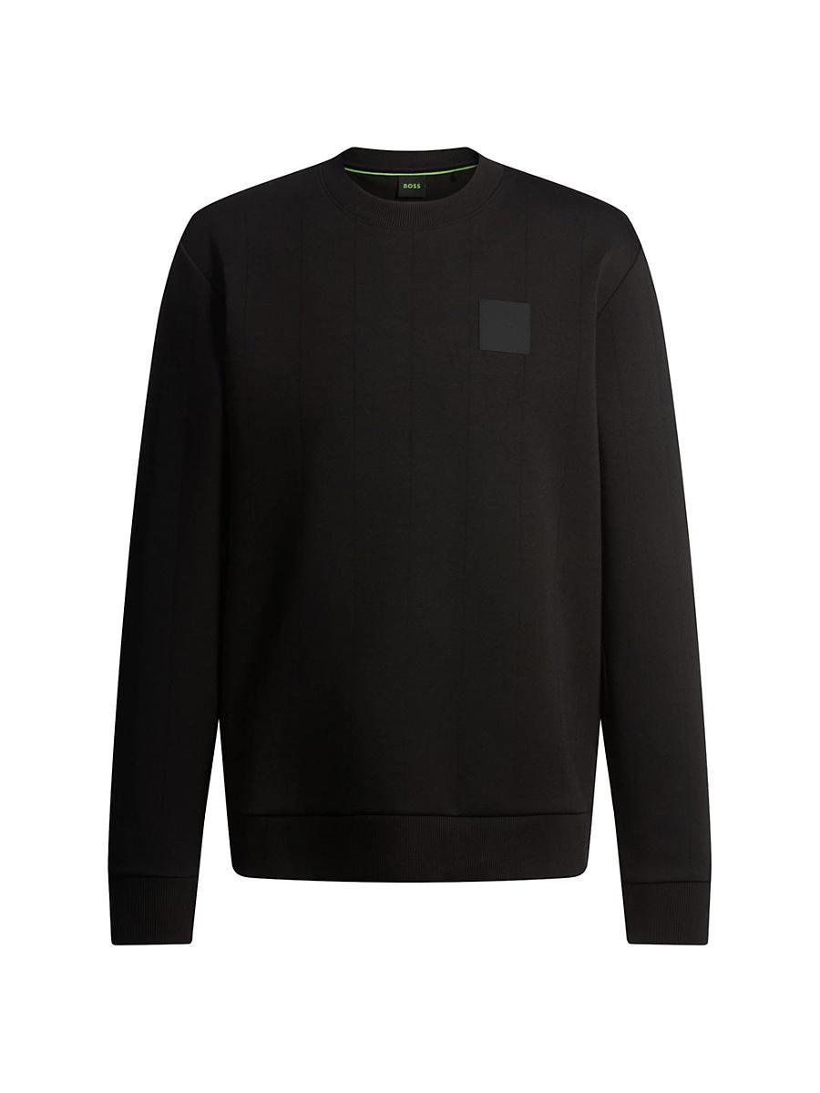 Mens Sweatshirt with Drop-Needle Stitching Product Image