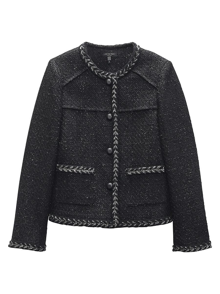 Womens Mirabelle Tweed Button-Up Jacket Product Image