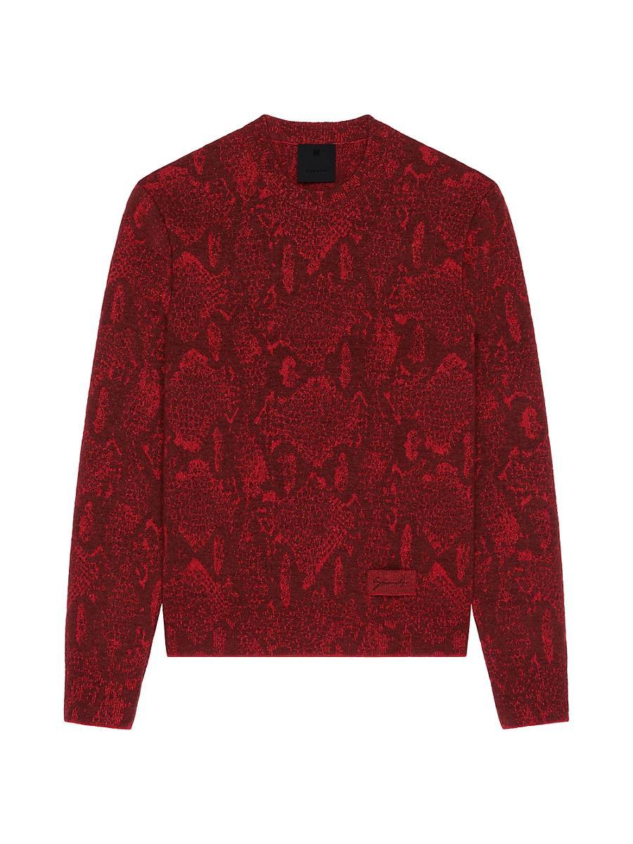 Mens Sweater in Snake Jacquard Product Image
