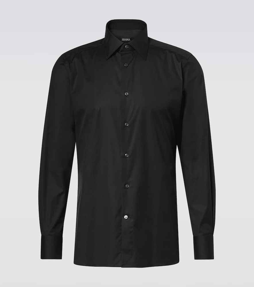 ZEGNA Cotton-blend Shirt In Black Product Image
