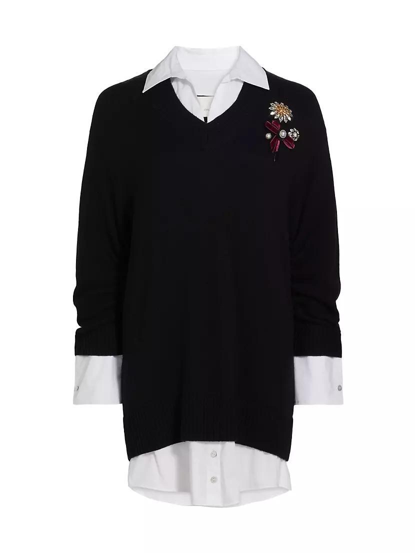 Santina Brooch Sweater Minidress Product Image