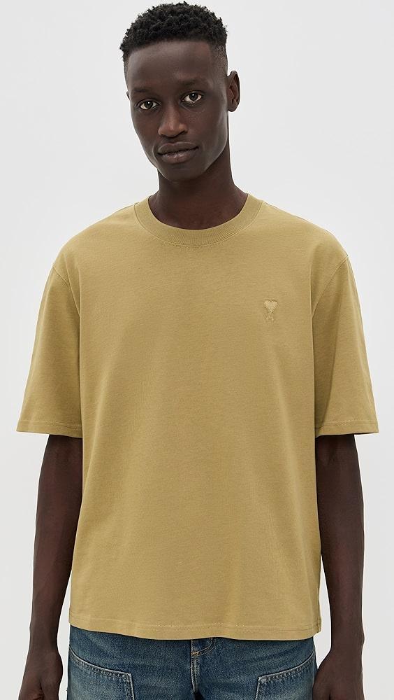 AMI ADC Boxy Fit Tonal Logo Tee | Shopbop Product Image