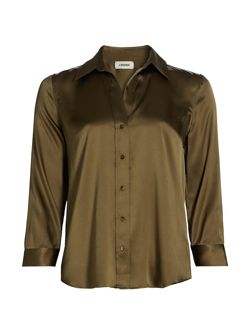 LAgence Dani Silk Charmeuse Blouse Product Image