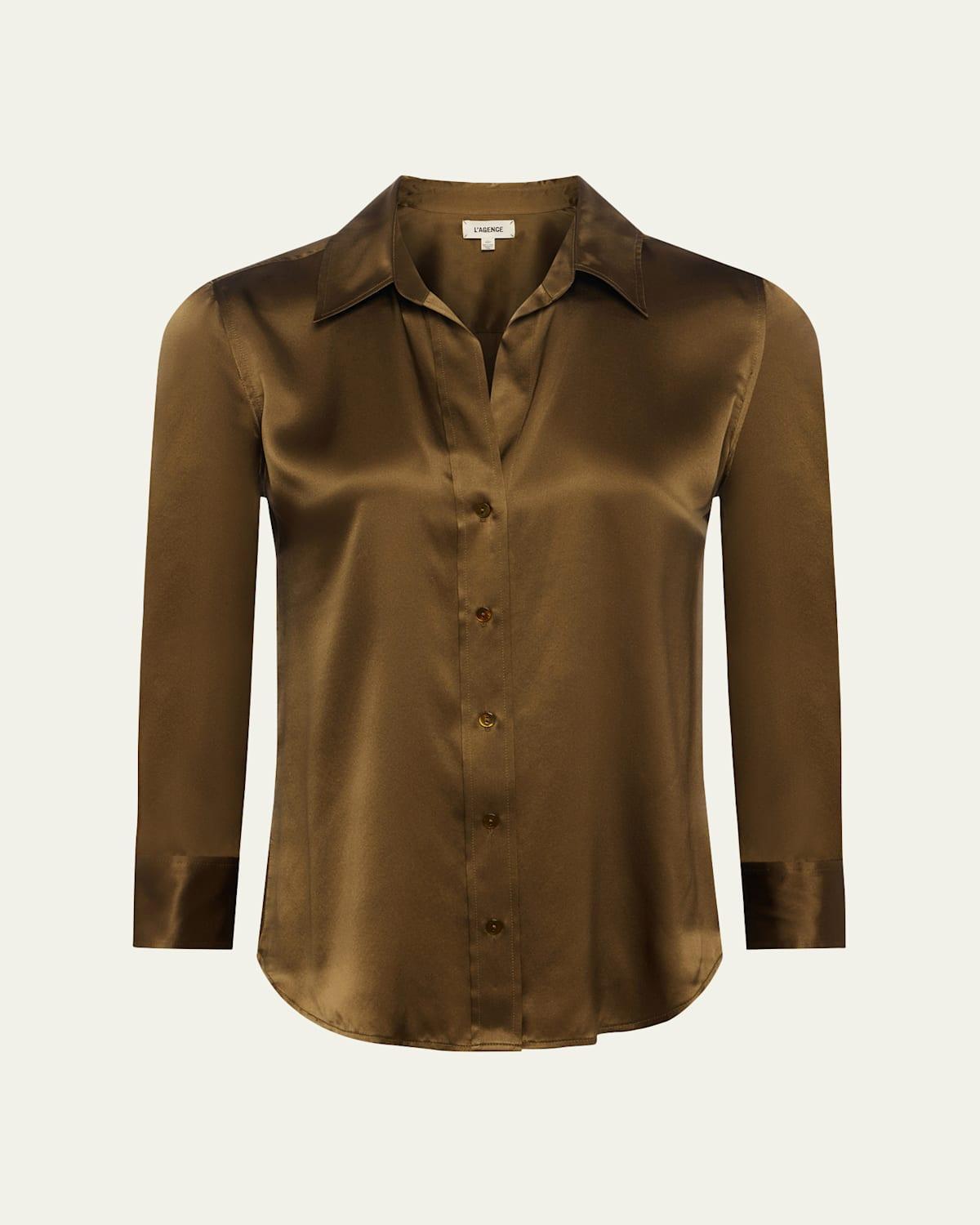 LAgence Dani Silk Charmeuse Blouse Product Image