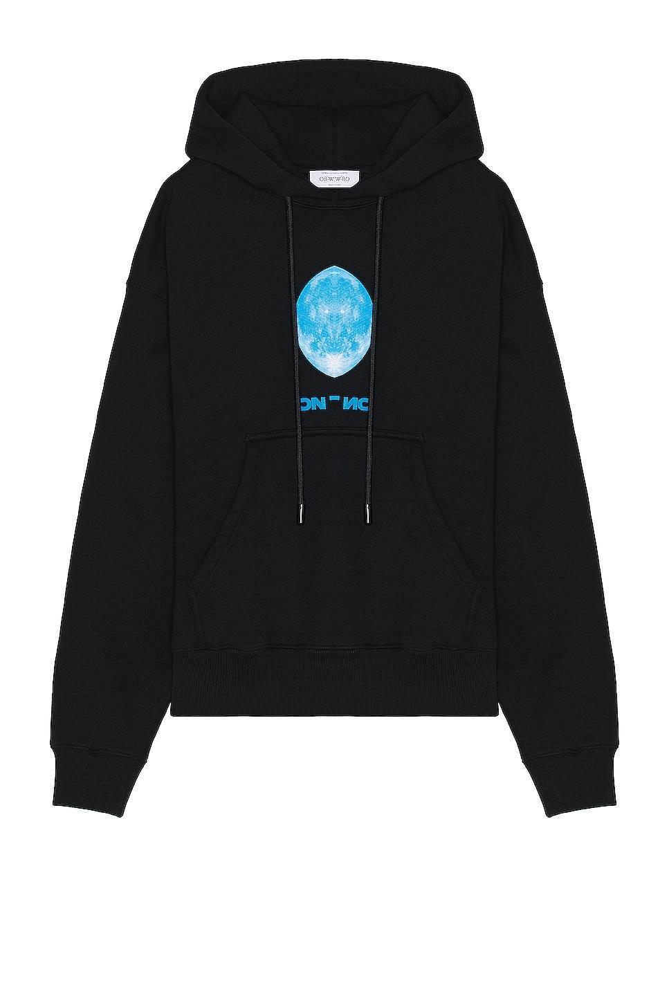 OFF-WHITE On The Go Moon Skate Hoodie in Black - Black. Size L (also in XL/1X). Product Image