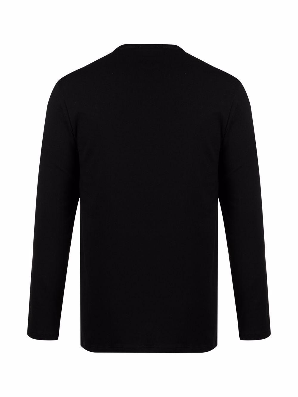 TOM FORD Stretch Cotton Henley In Black Product Image