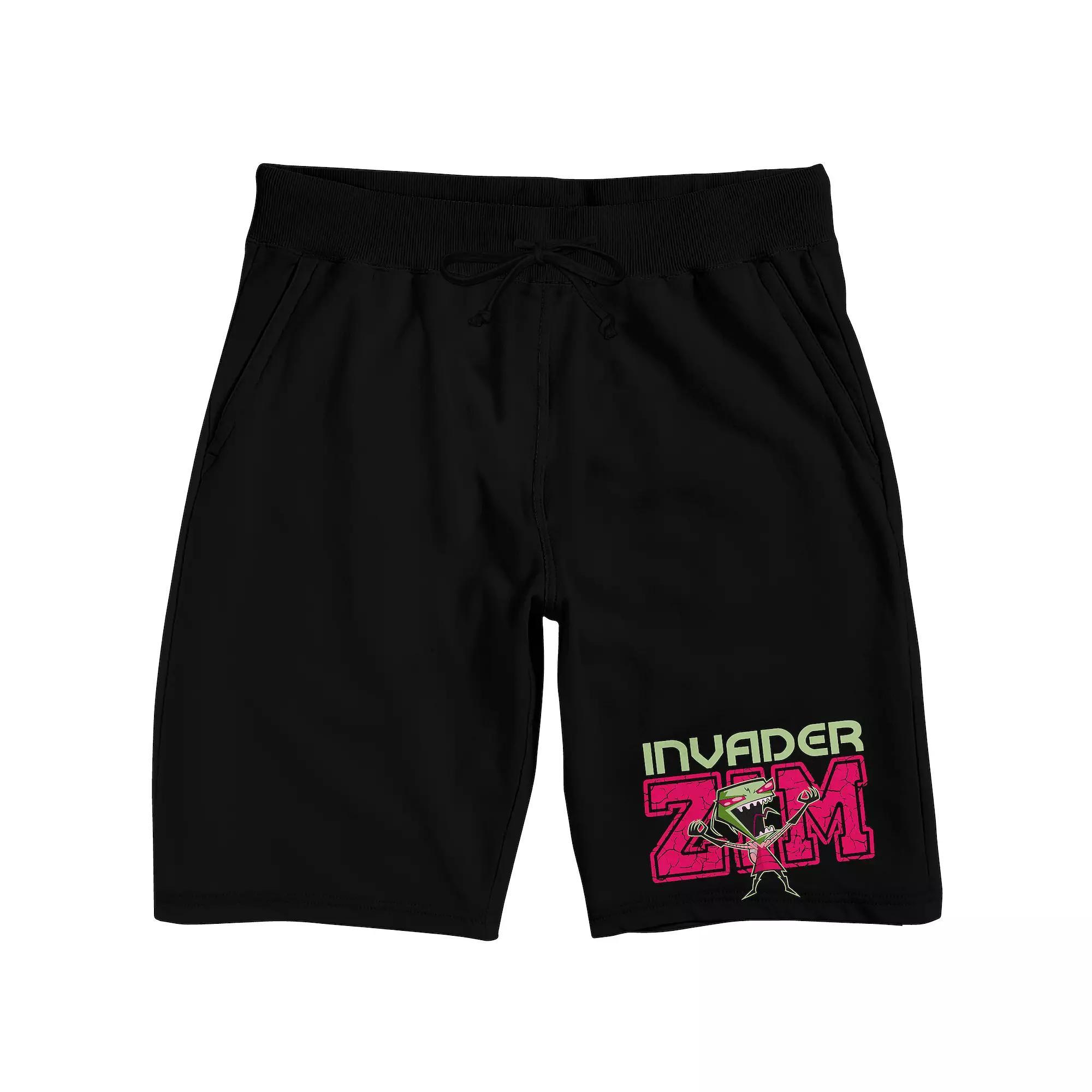 Men's Invader Zim Pajama Shorts, Size: Small, Black Product Image