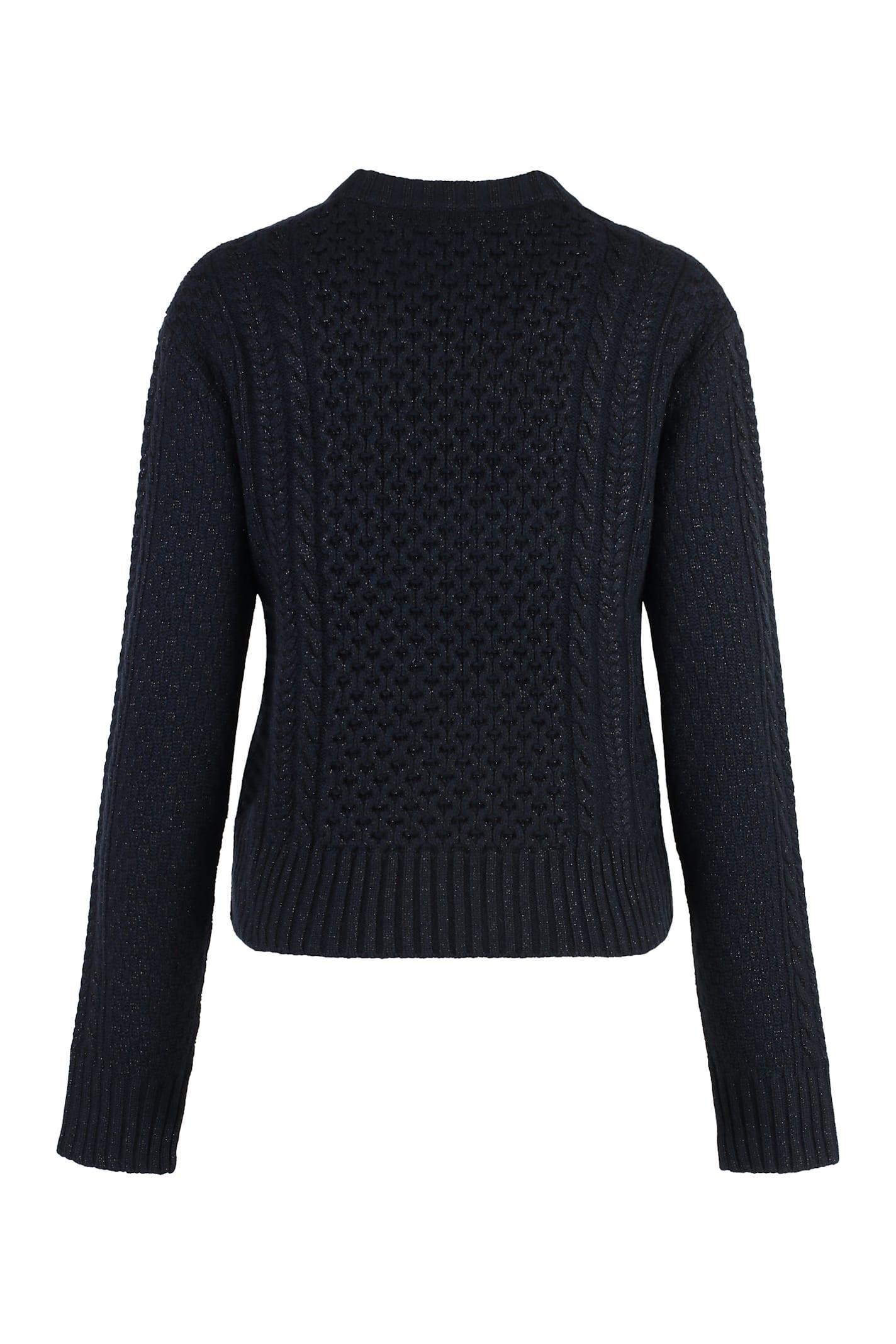 FABIANA FILIPPI Cable Knit Sweater In Blue Product Image