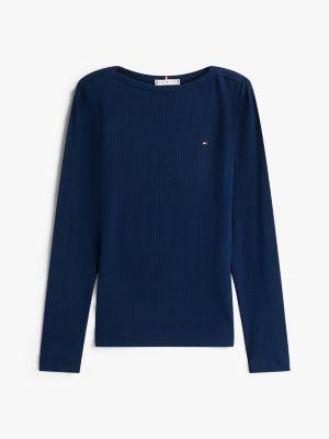 Ribbed Boatneck Top Product Image