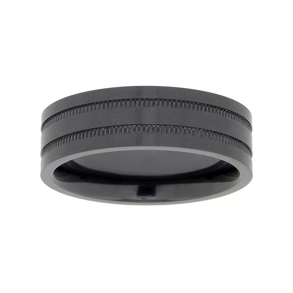 Men's LYNX Black Zirconium Ring, Size: 9 Product Image