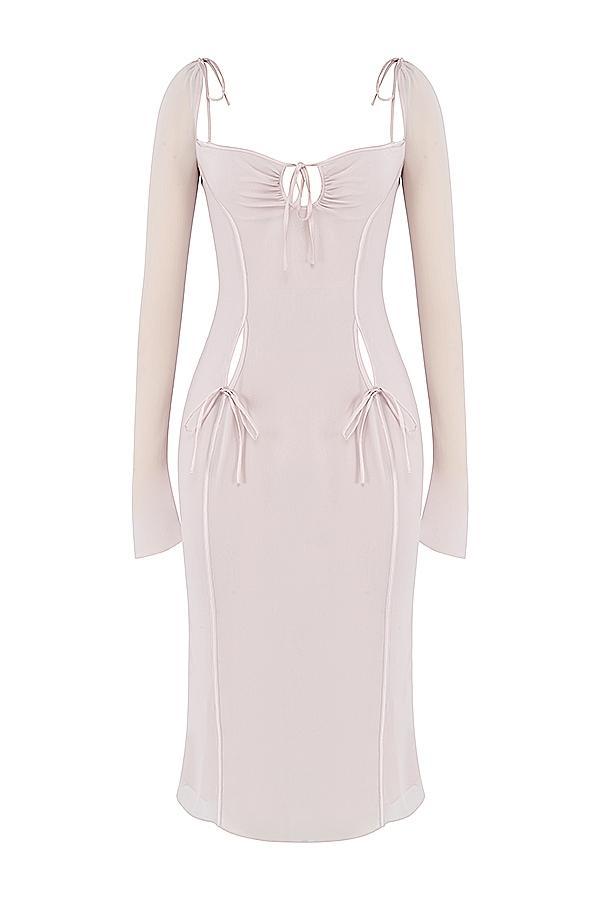 Ophelia Crystal Cutout Midi Dress Product Image
