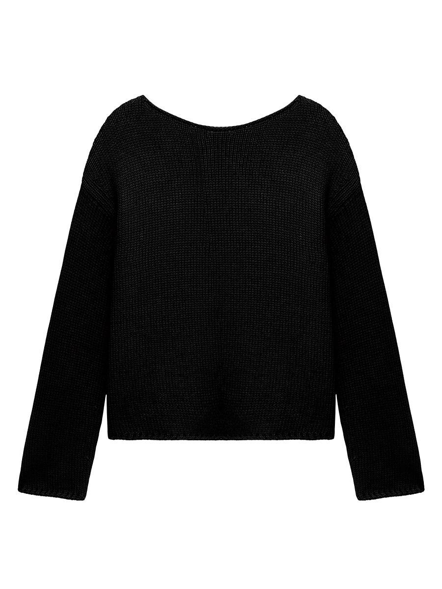 Womens Draped Knit Sweater Product Image