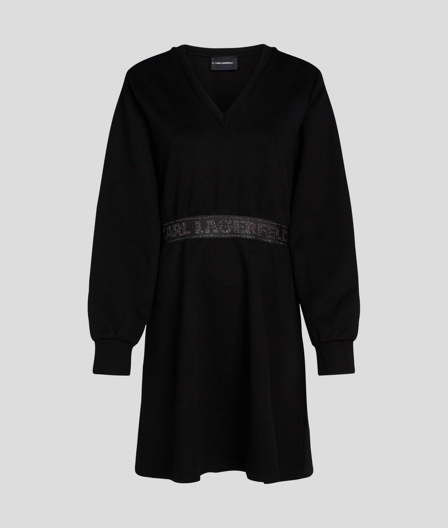 GLITTER KARL LOGO TAPE SWEAT DRESS Product Image