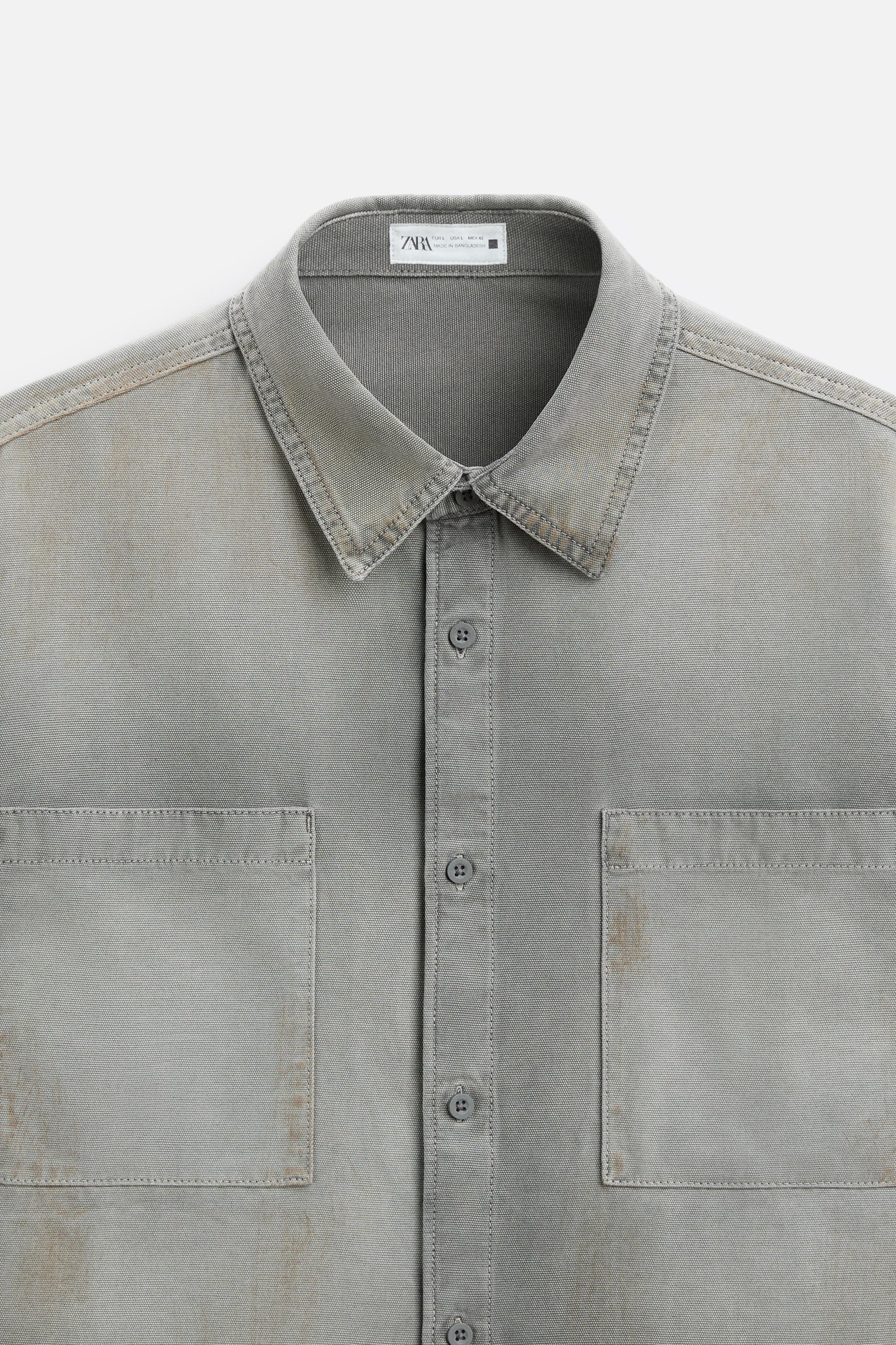 ACID WASH DENIM SHIRT Product Image