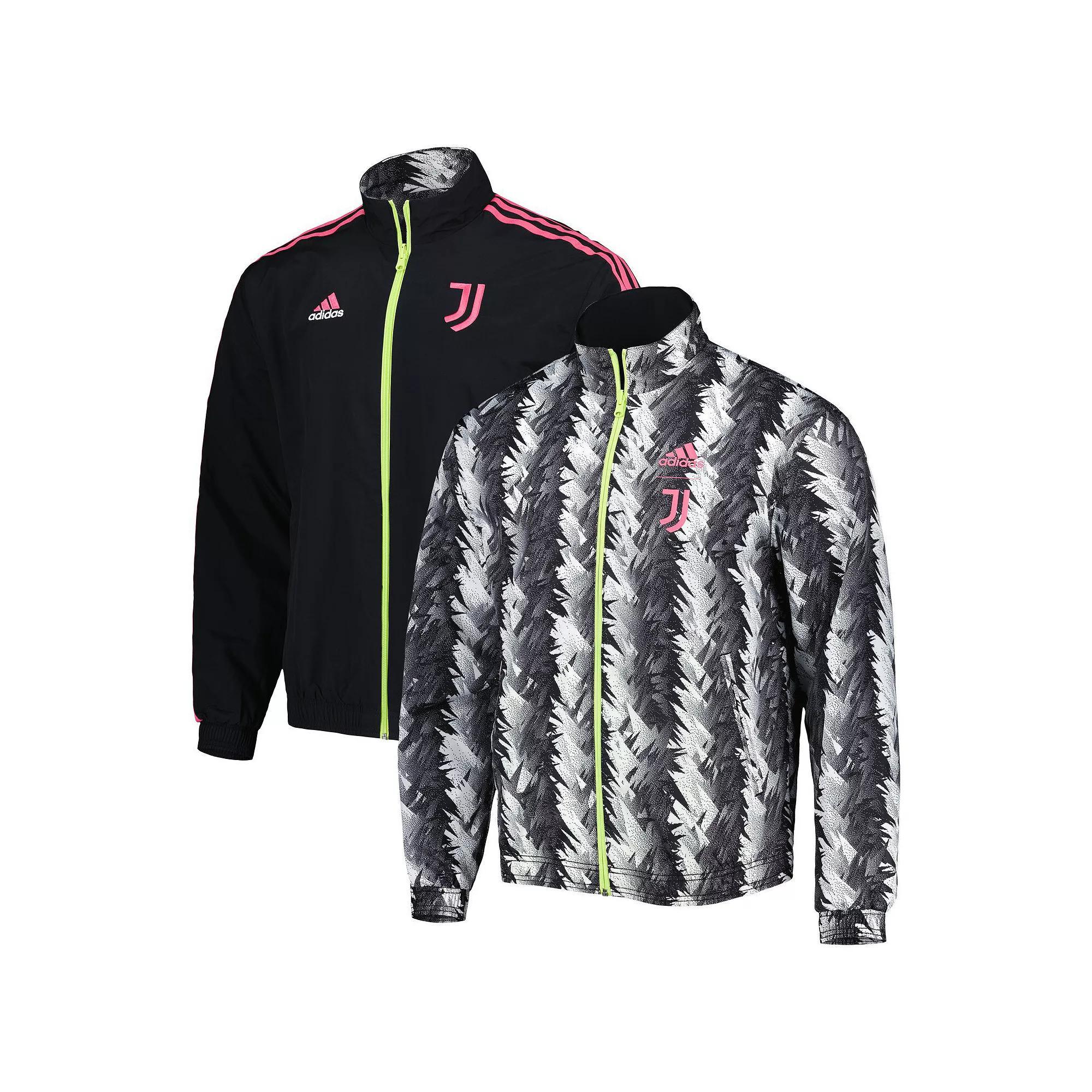 Mens adidas Black Juventus Team Logo Anthem Full-Zip Jacket Product Image