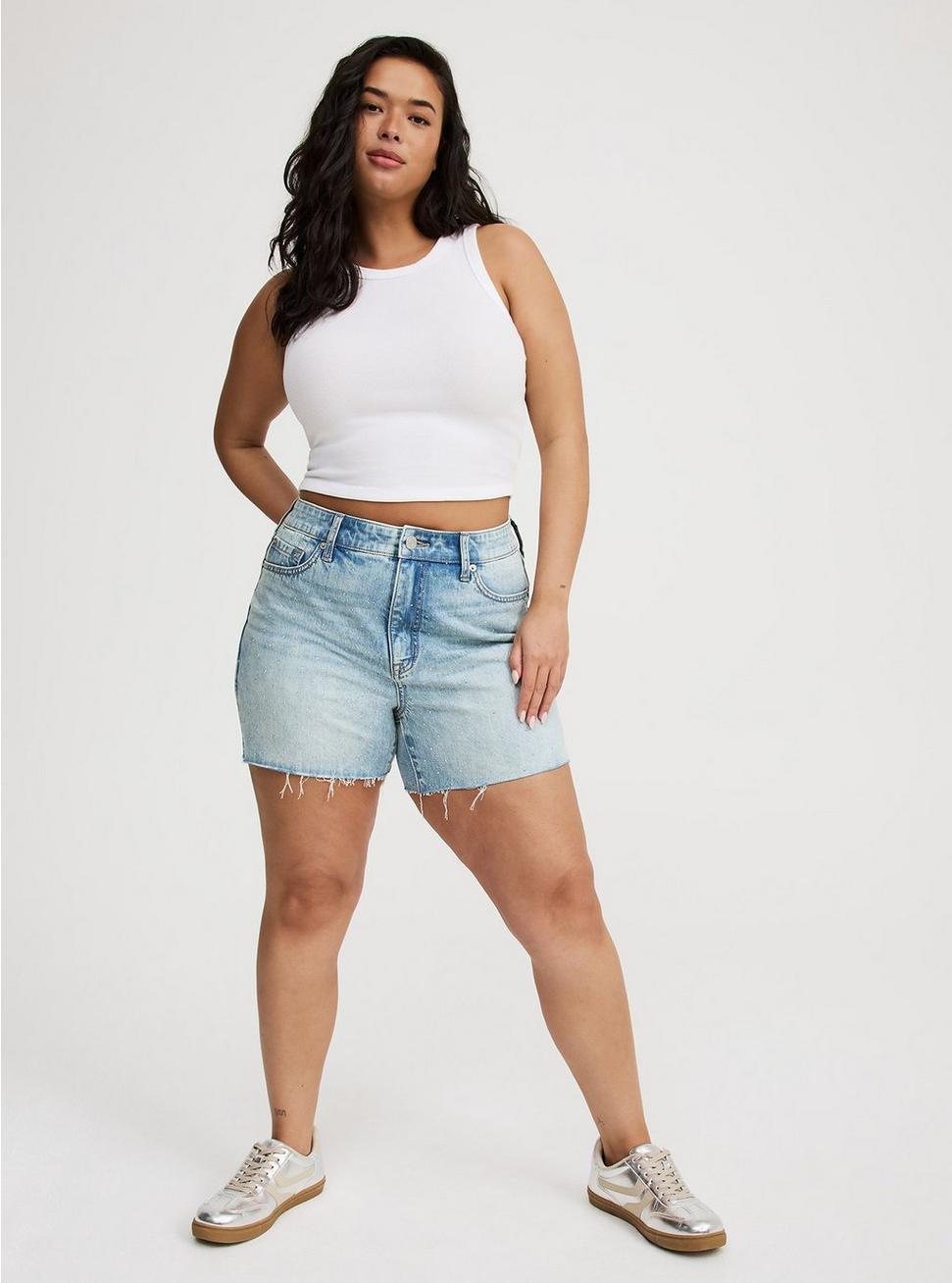 5'' High-Rise Rhinestone Short Product Image