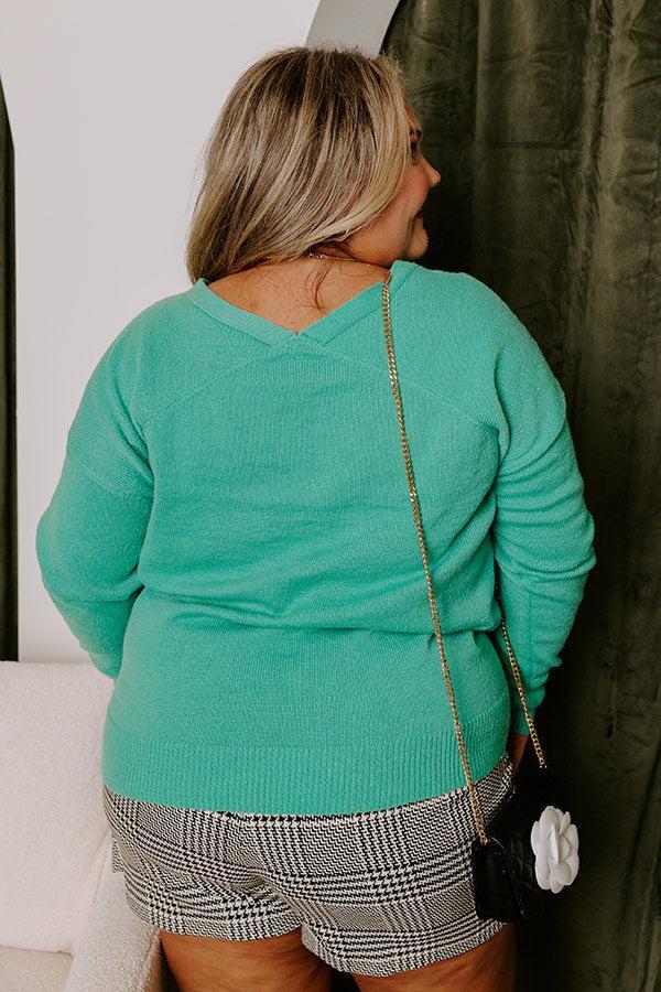 Central Park Chills Sweater in Light Jade Curves Product Image