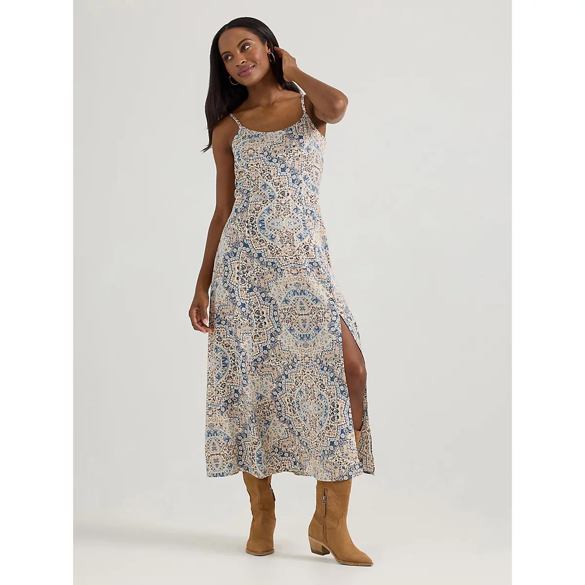 Women's Western Tank Maxi Dress in BW Horses Product Image