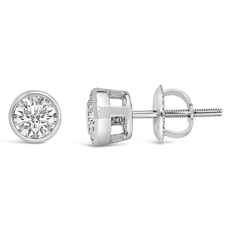 Haus of Brilliance 14k Gold 1 Carat T.W. Lab Grown Diamond Solitaire Stud Earrings, Womens Product Image