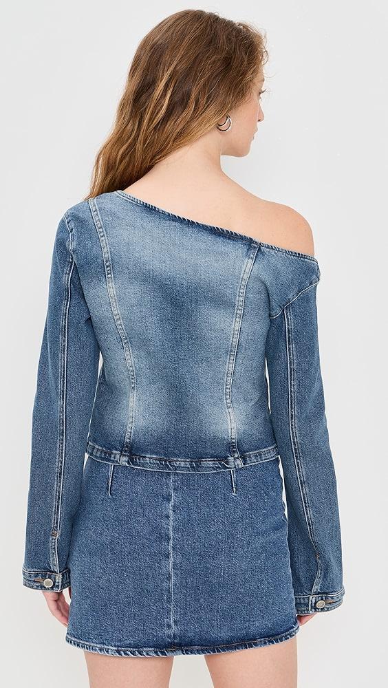 Good American Asymmetric Denim Shirt | Shopbop Product Image