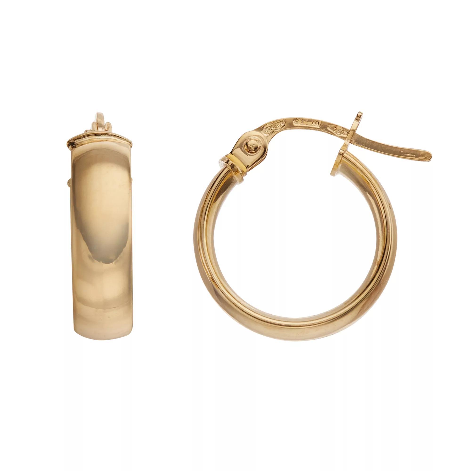 Au Naturale 18K Yellow Gold Hoop Earrings, Women's Product Image