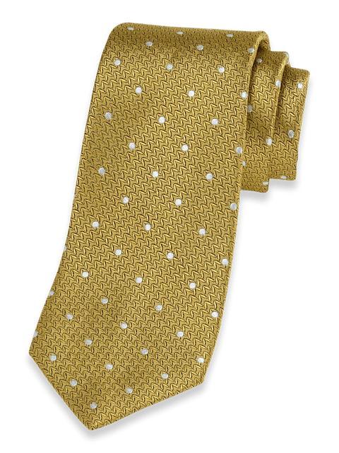 Dot Woven Silk Tie - Orange Product Image
