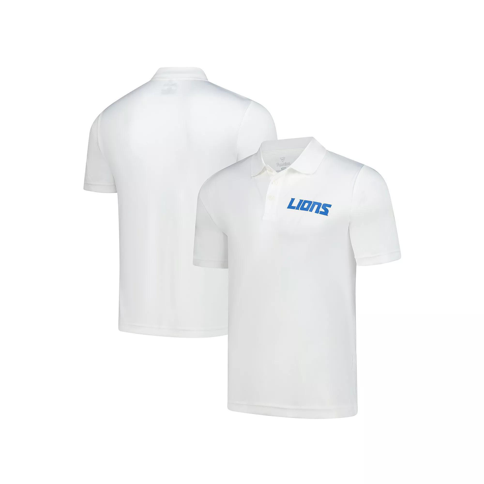 Men's Fanatics  White Detroit Lions Polo, Size: XXL Product Image