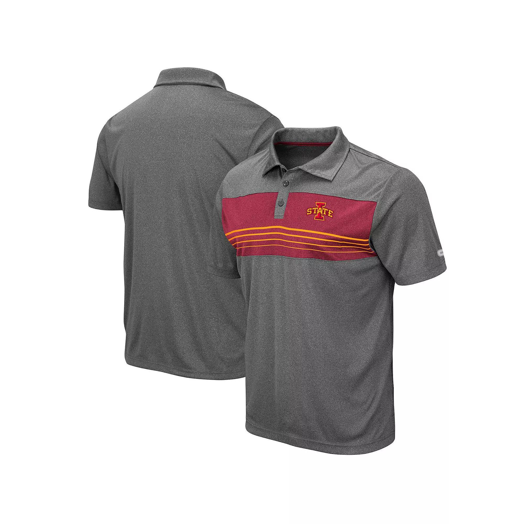 Men's Colosseum Heathered Charcoal Washington State Cougars Smithers Polo, Size: Small, Wsc Charco Product Image