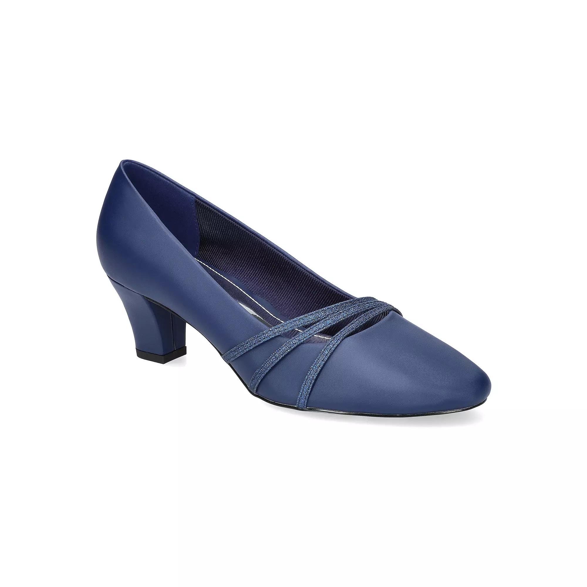 Easy Street Cristiny Womens Pumps Blue Satin Product Image