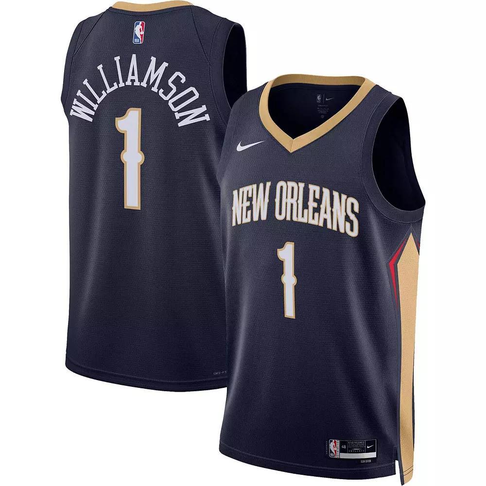 Unisex Nike C.J. McCollum Navy New Orleans Pelicans Swingman Jersey - Icon Edition, Adult Unisex, Size: XL, Blue Product Image