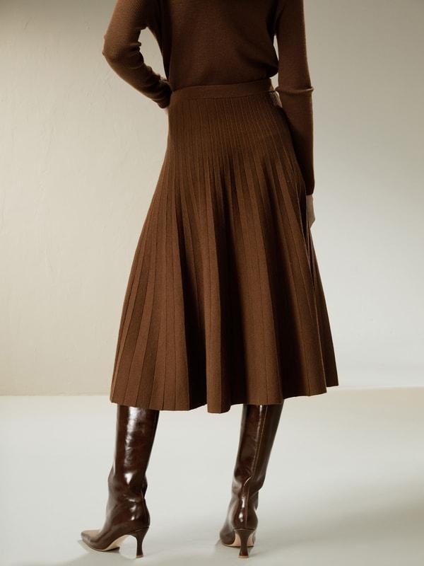 Collegiate Ultra-fine Merino Wool Skirt Product Image