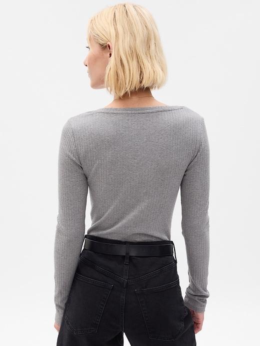 Modern Rib Henley Bodysuit Product Image