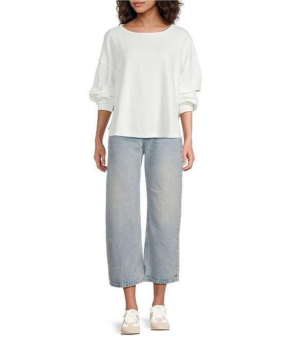 Free People We The Free Total Eclipse Rib Knit Crew Neck Long Sleeve Top Product Image