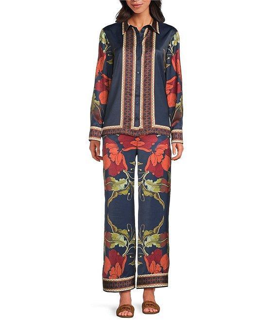 Chelsea & Violet Orlee Coordinating Printed Floral Button Front Blouse Product Image