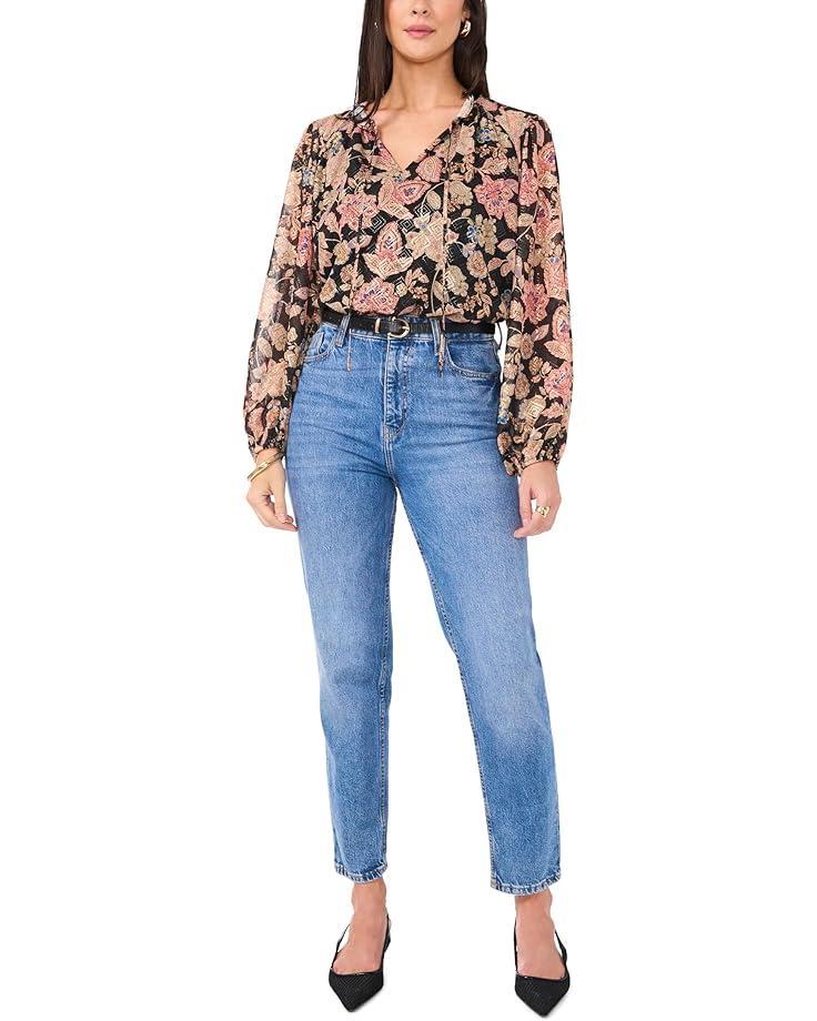 Collared Long Sleeve Blouse With Shirtale Product Image