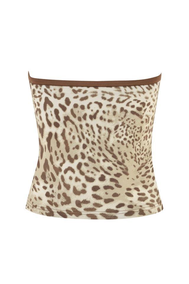 MICHELLE BOOB TUBE - NEUTRAL : LEOPARD LIMBO Product Image