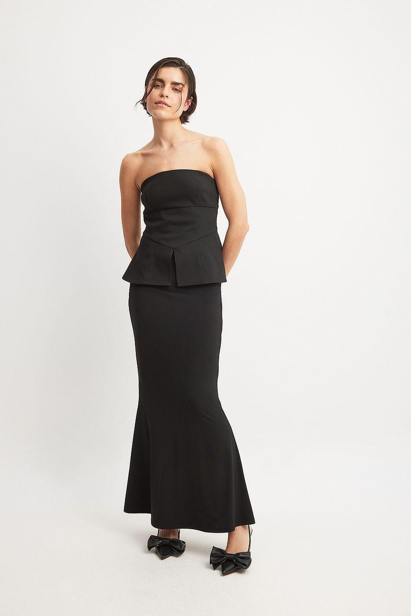 Bandeau Peplum Corset Top Product Image