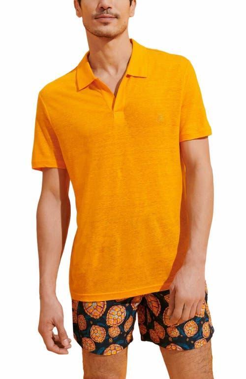 Mens Pyramid Linen Polo Shirt Product Image