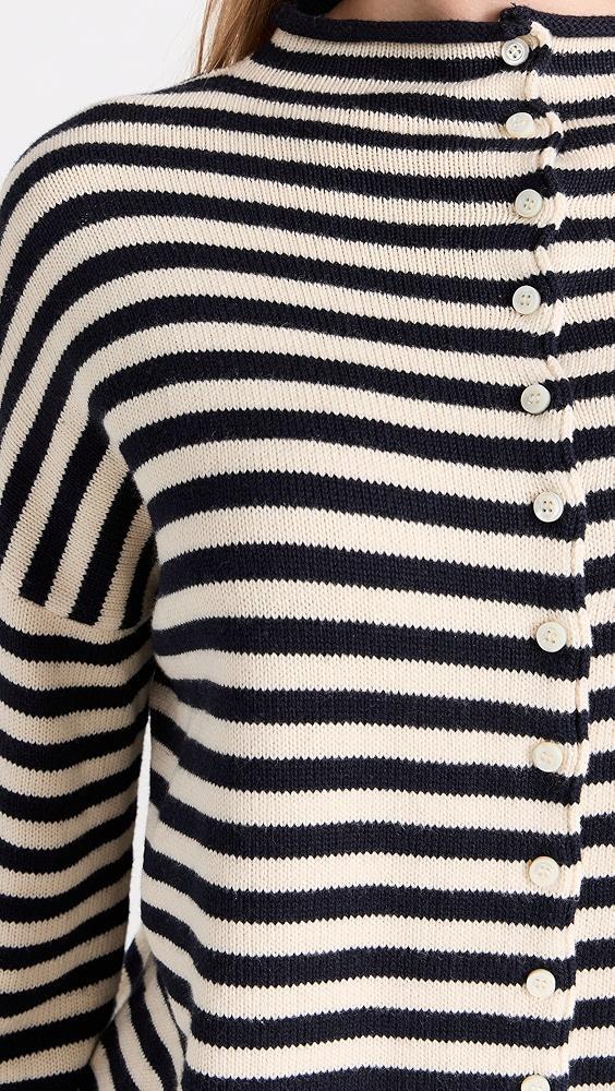 Alex Mill Taylor Cardigan in Stripe Cotton Cashmere Blend | Shopbop Product Image