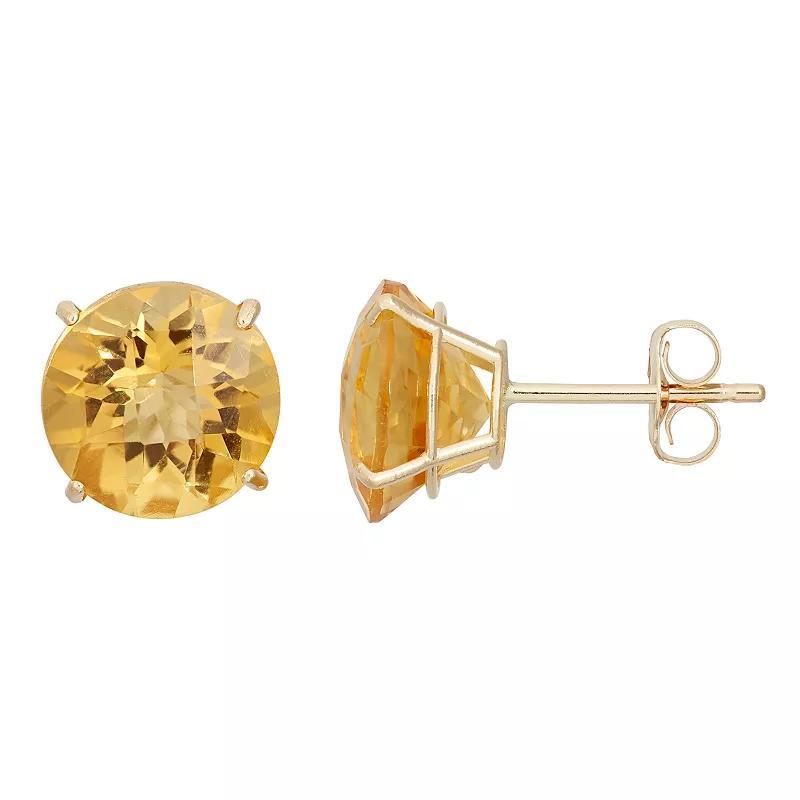 Designs by Gioelli Citrine 10k Gold Stud Earrings, Womens, Orange Product Image