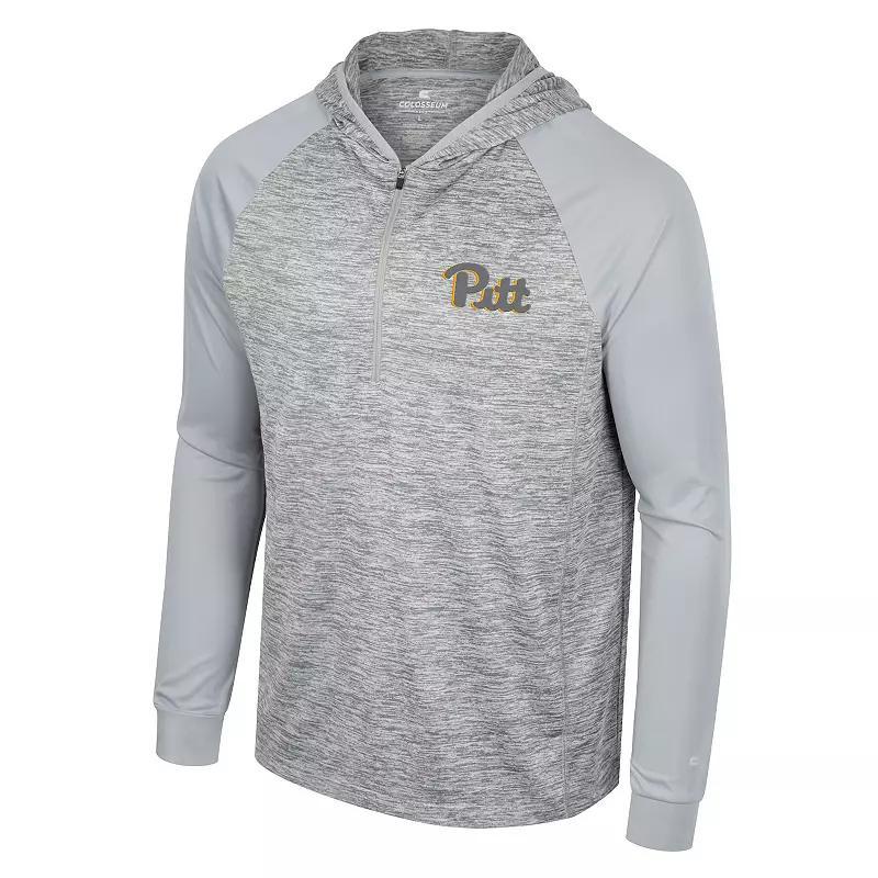 Men's Colosseum Gray Oregon State Beavers Cybernetic Raglan Quarter-Zip Hooded Top, Size: XL, Grey Product Image