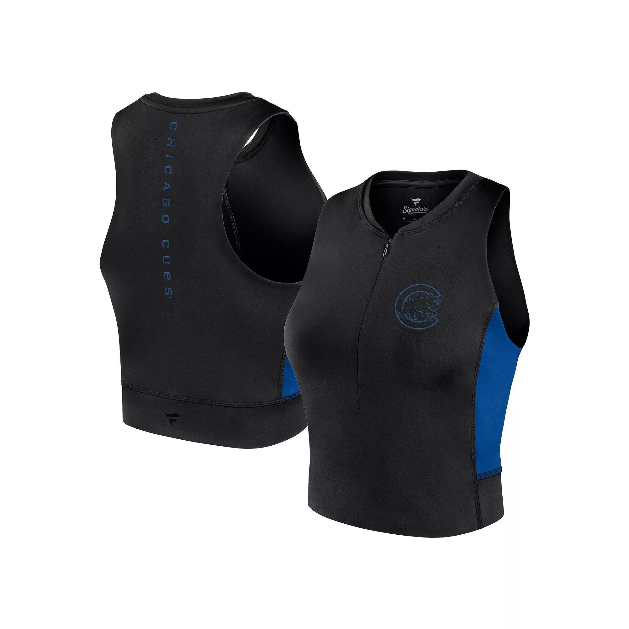 Women's Fanatics Black Buffalo Bills Studio Fitted Gym Tank Top, Size: Small Product Image