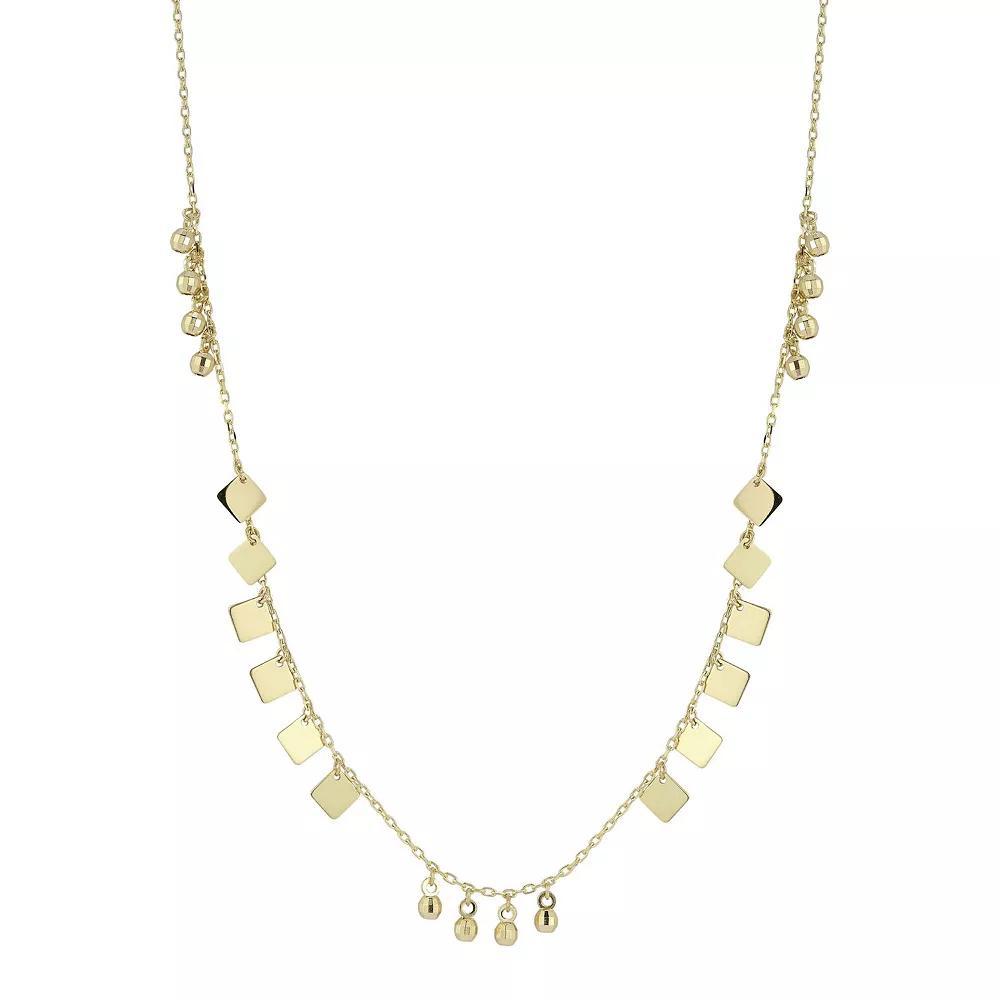 LUMINOR GOLD 14k Gold Geometric Charm Necklace, Women's, Size: 18" Product Image
