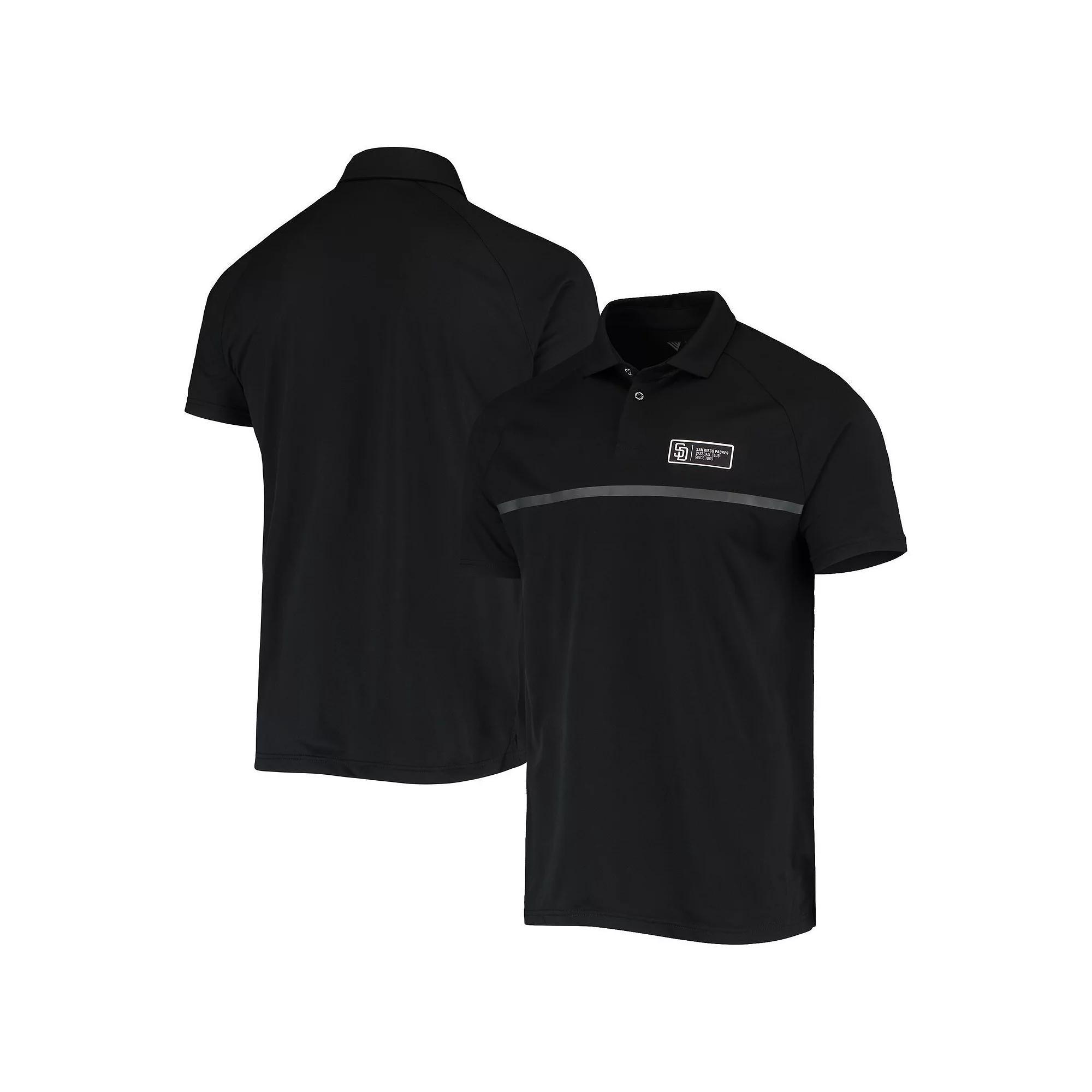 Men's Levelwear Black San Diego Padres Sector Raglan Polo, Size: Small Product Image