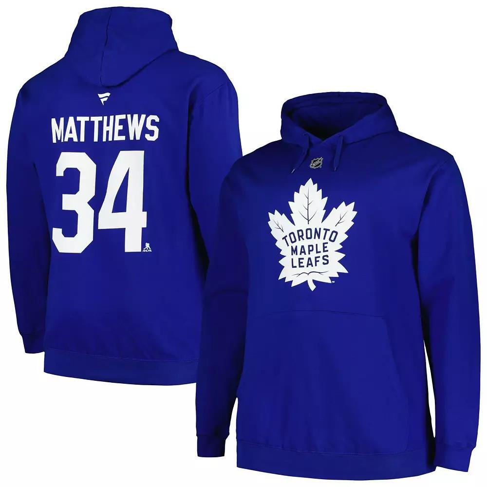 Men's Profile Auston Matthews Blue Toronto Maple Leafs Big & Tall Name & Number Pullover Hoodie, Size: 3XLT, Mpl Blue Product Image